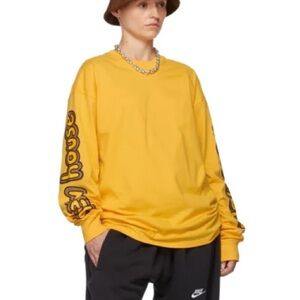 Drew House Yellow Cartoon Font Long Sleeve T-shirt